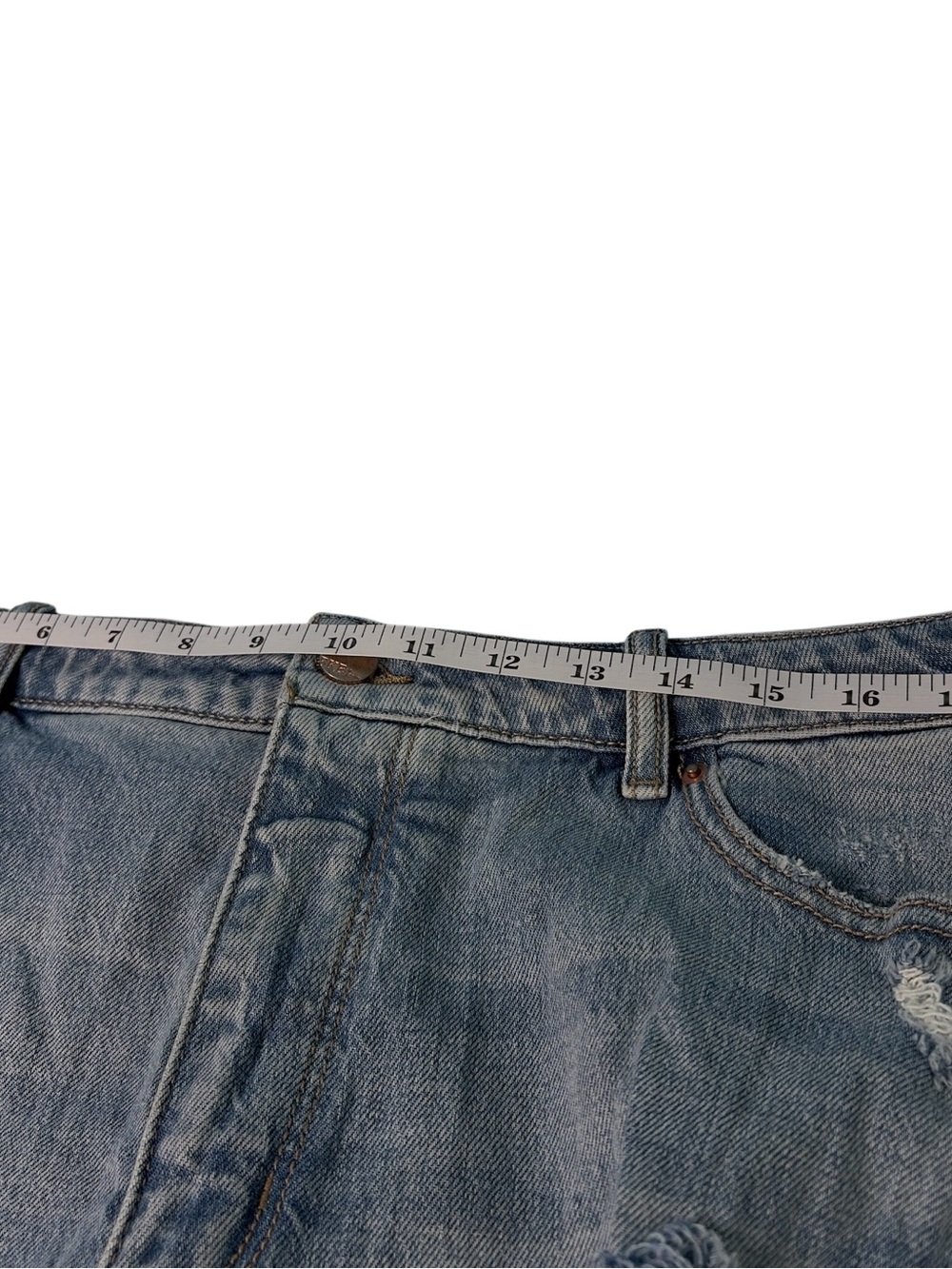 BKE Shorts Womens 36/16 Blue Denim Distressed Cutoff Billie Slim Fit Casual - Picture 10 of 10